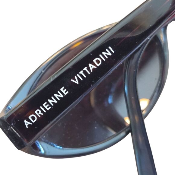 Adrienne Vittadini SunGlasses with Case 5009S Dark Amber Oval Wrap Havana main image 2